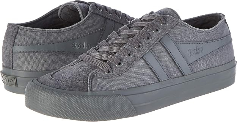 Gola Quota II Grey Canvas &Suede Retro Style Men's Trainers Sneakers Sz 9